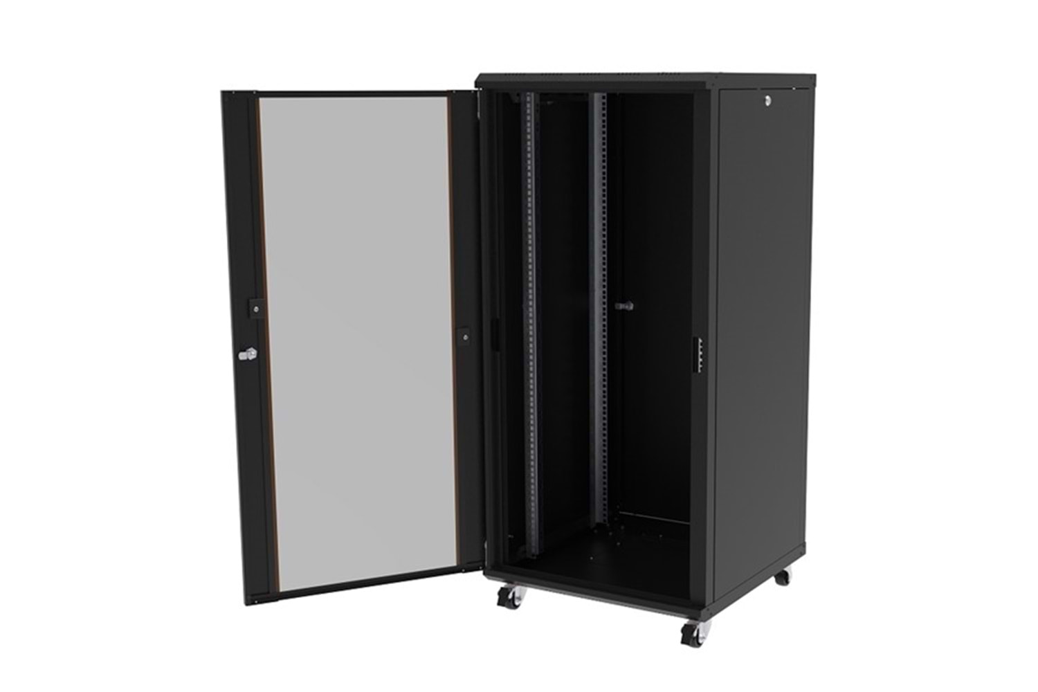 AGER 20U 600x600mm Dikili Tip Siyah Kabinet Agena AG-AN20U6060S1 Cam Kapak