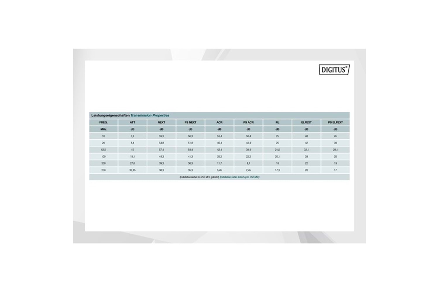 DIGITUS CAT6 Utp 23AWG Gri 500m Makara Saf Bakır Kablo 0.50mm DK-1613-VH-5-GR
