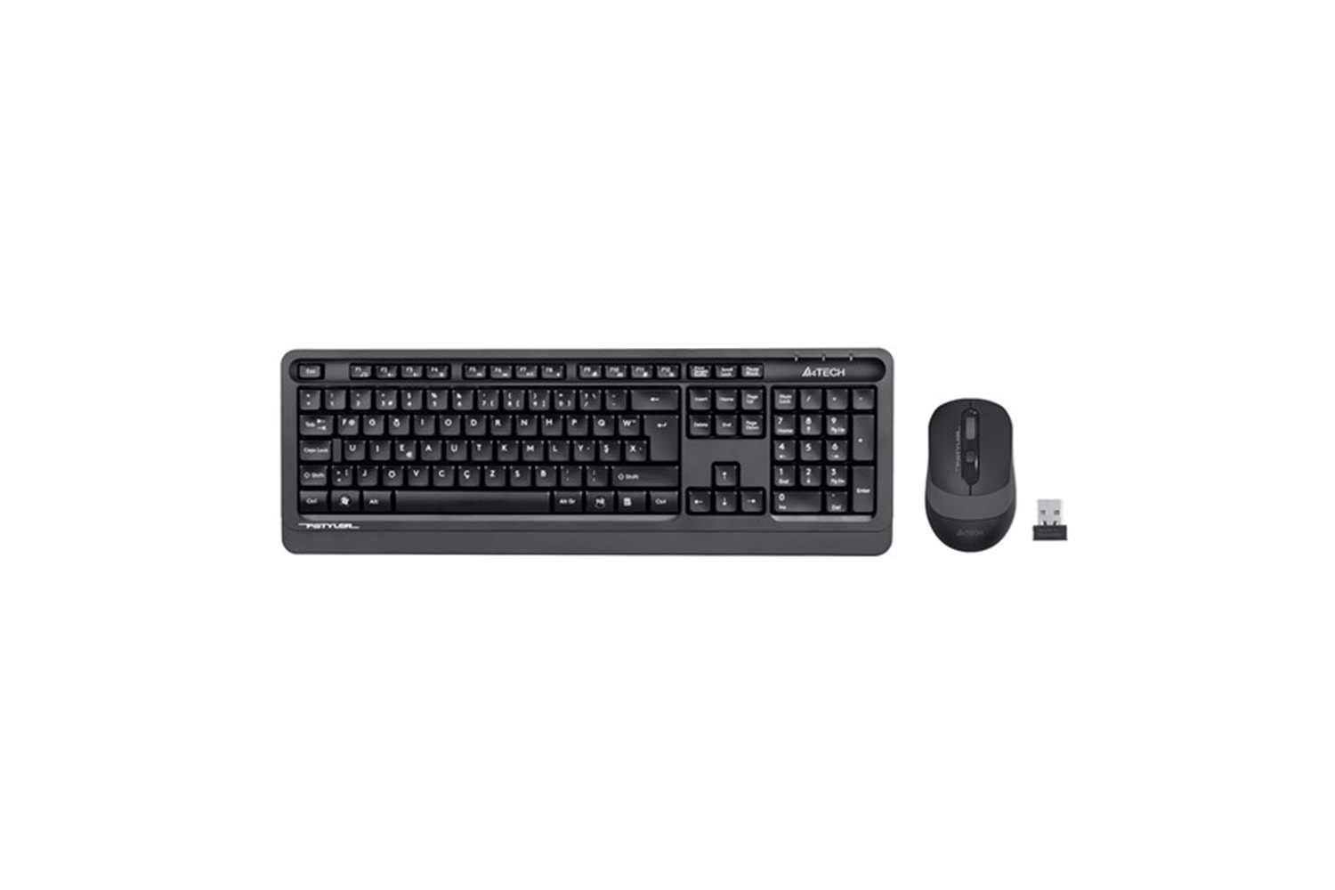 A4 TECH FG1010 Kablosuz F Trk Optic Mouse Siyah/Gri Multimedya Klavye - Mouse Set