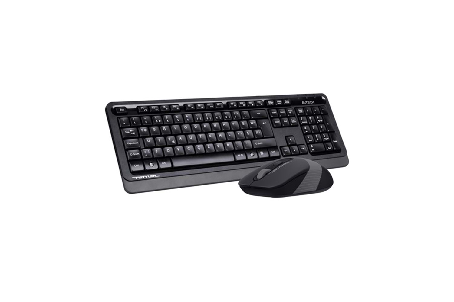 A4 TECH FG1010 Kablosuz F Trk Optic Mouse Siyah/Gri Multimedya Klavye - Mouse Set