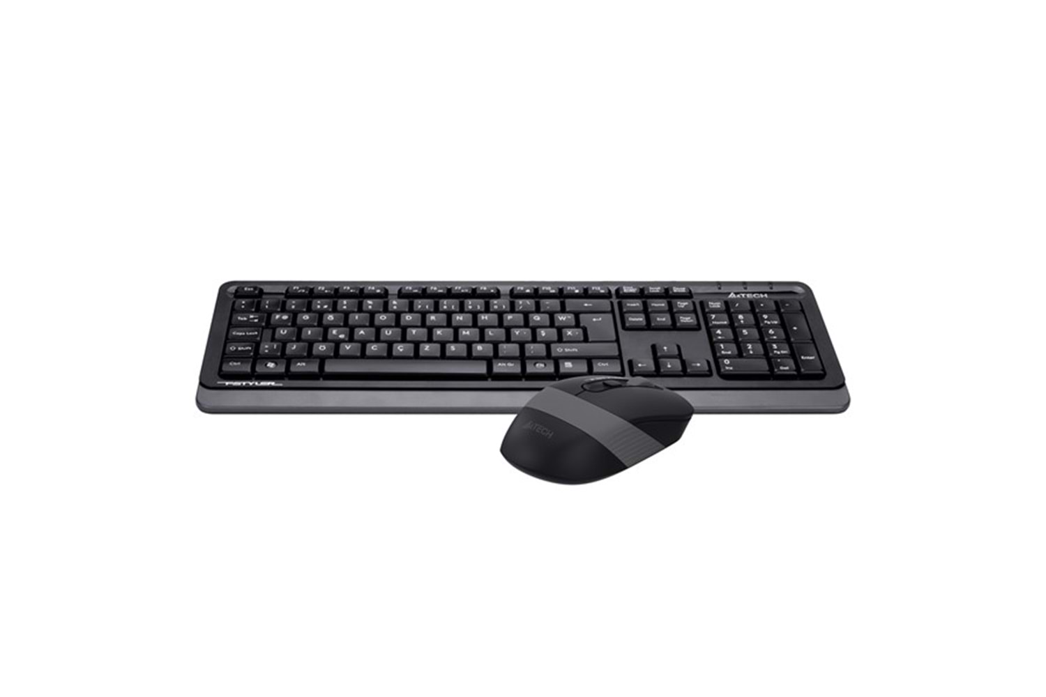 A4 TECH FG1010 Kablosuz F Trk Optic Mouse Siyah/Gri Multimedya Klavye - Mouse Set