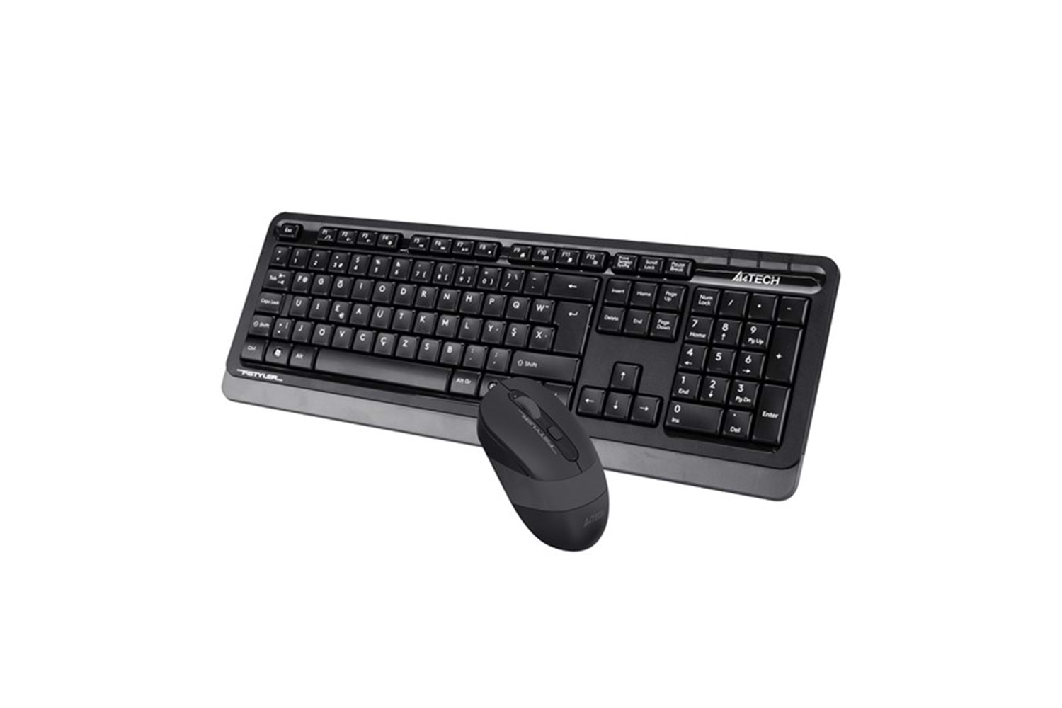 A4 TECH FG1010 Kablosuz F Trk Optic Mouse Siyah/Gri Multimedya Klavye - Mouse Set