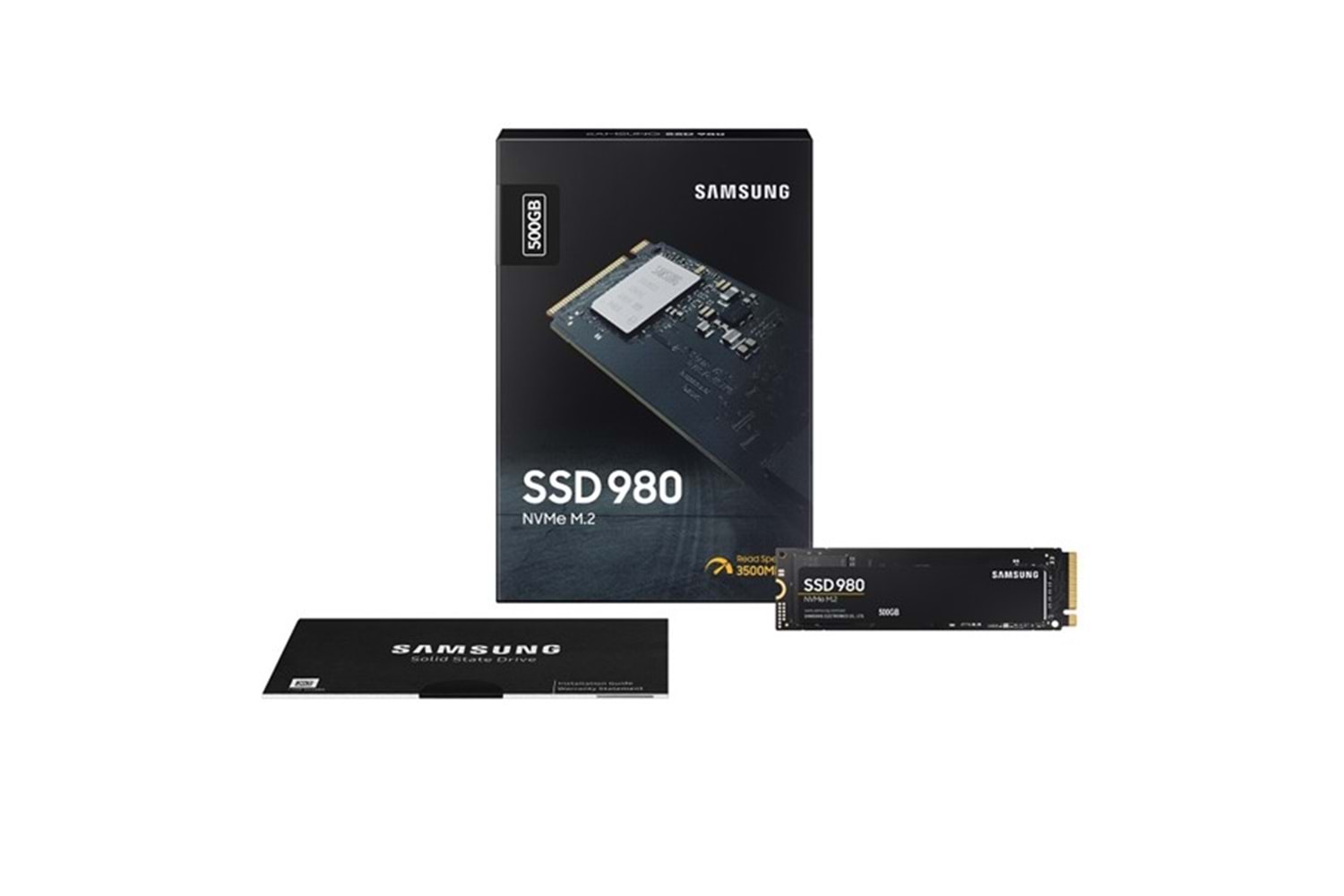 SAMSUNG 500GB SSD980 MZ-V8V500BW 3100- 2600MB/s M2 PCIe NVMe Gen3 Disk