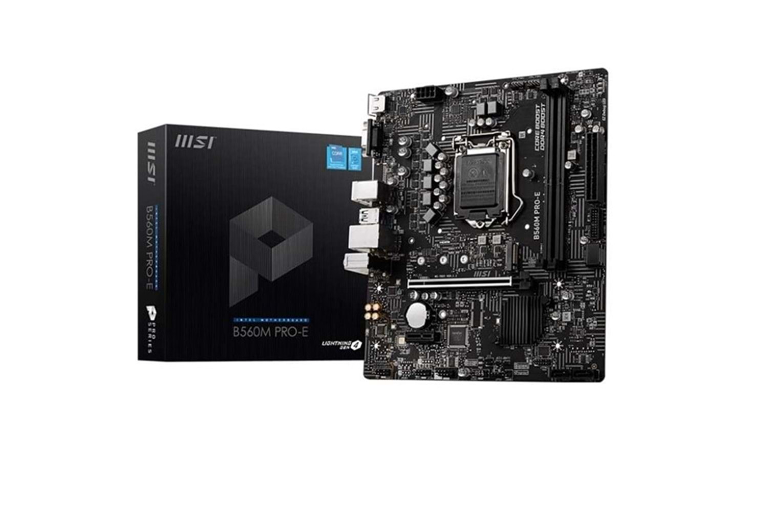 MSI B560M PRO-E DDR4 M2 PCIe NVME HDMI PCIe 16X v4.0 1200p v2 mATX