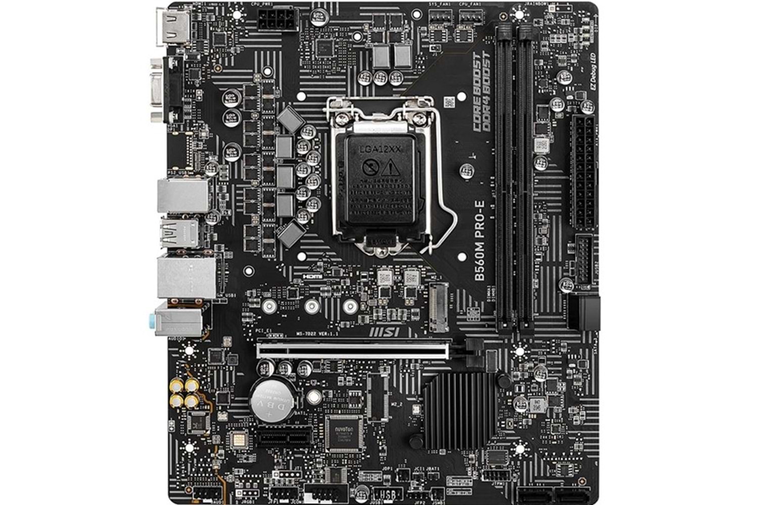 MSI B560M PRO-E DDR4 M2 PCIe NVME HDMI PCIe 16X v4.0 1200p v2 mATX