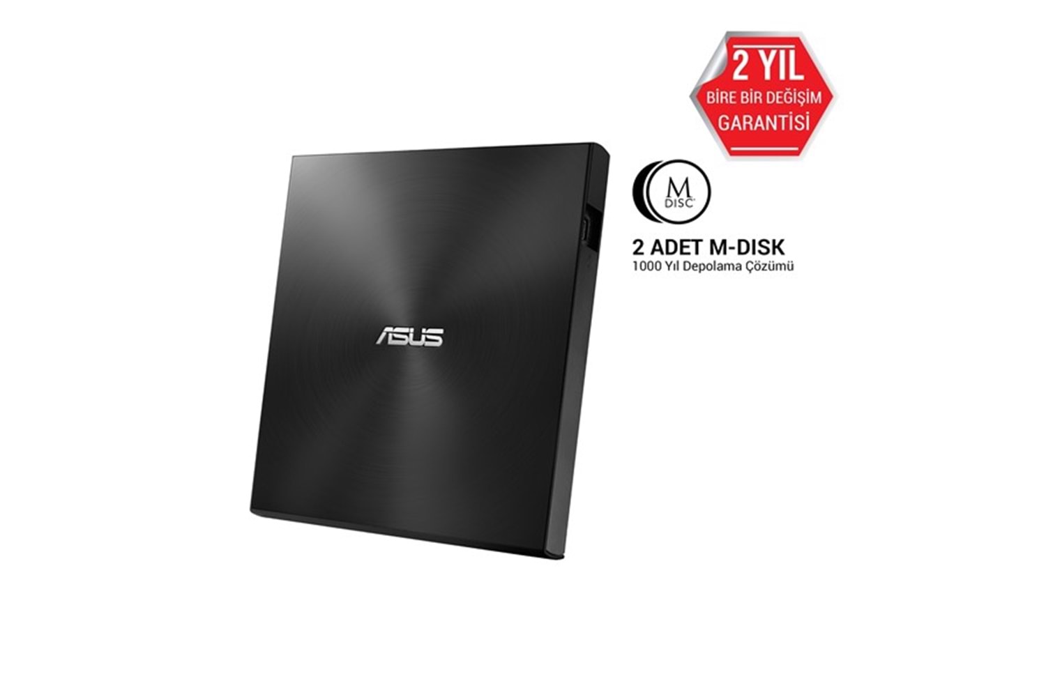 ASUS 8x ZENDRIVE SDRW-08U7M-U USB 2.0 Slim Harici DVD Yazıcı Siyah