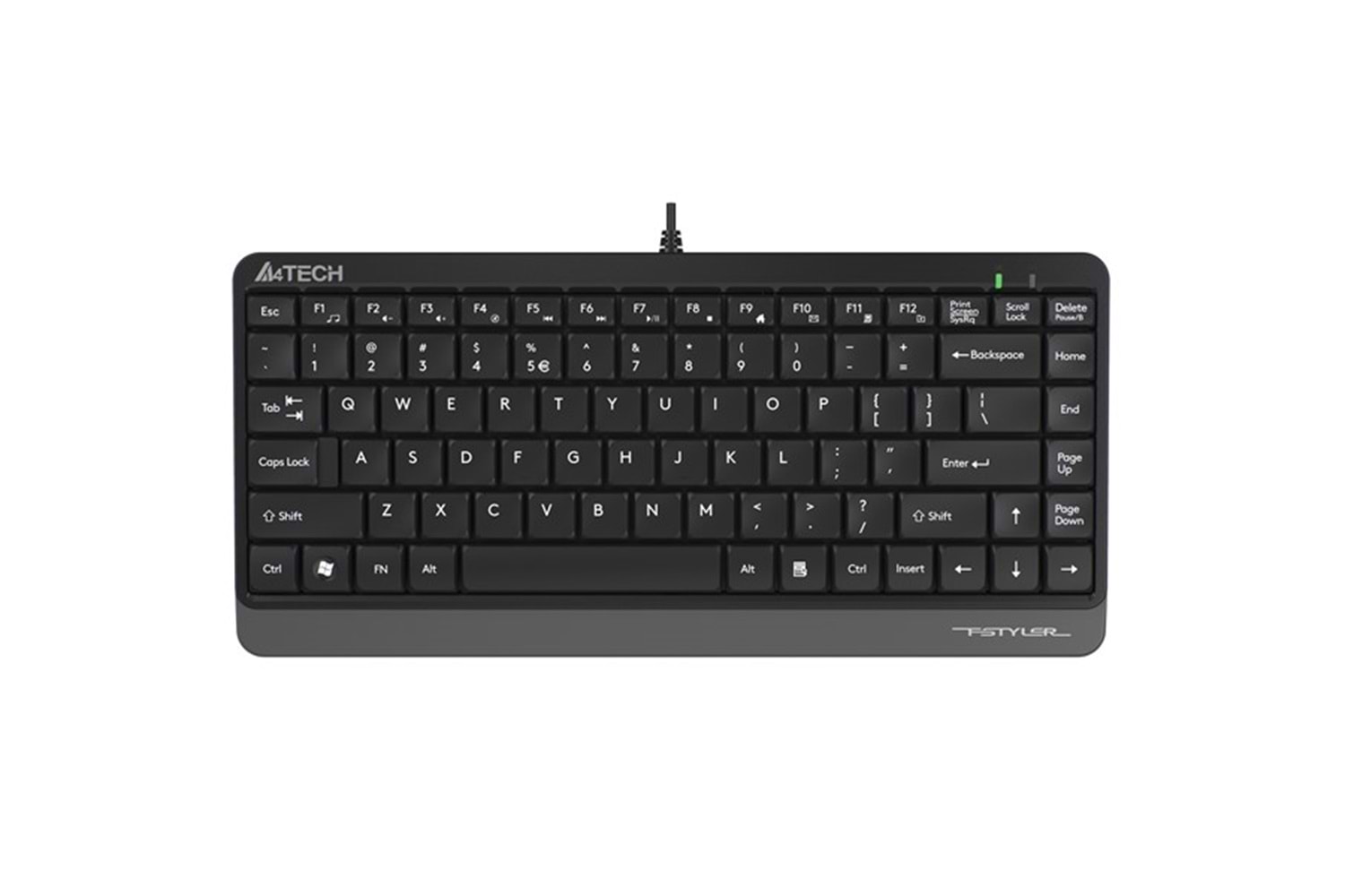A4 TECH FK11 USB Q Trk Mini Siyah/Gri Multimedya Klavye