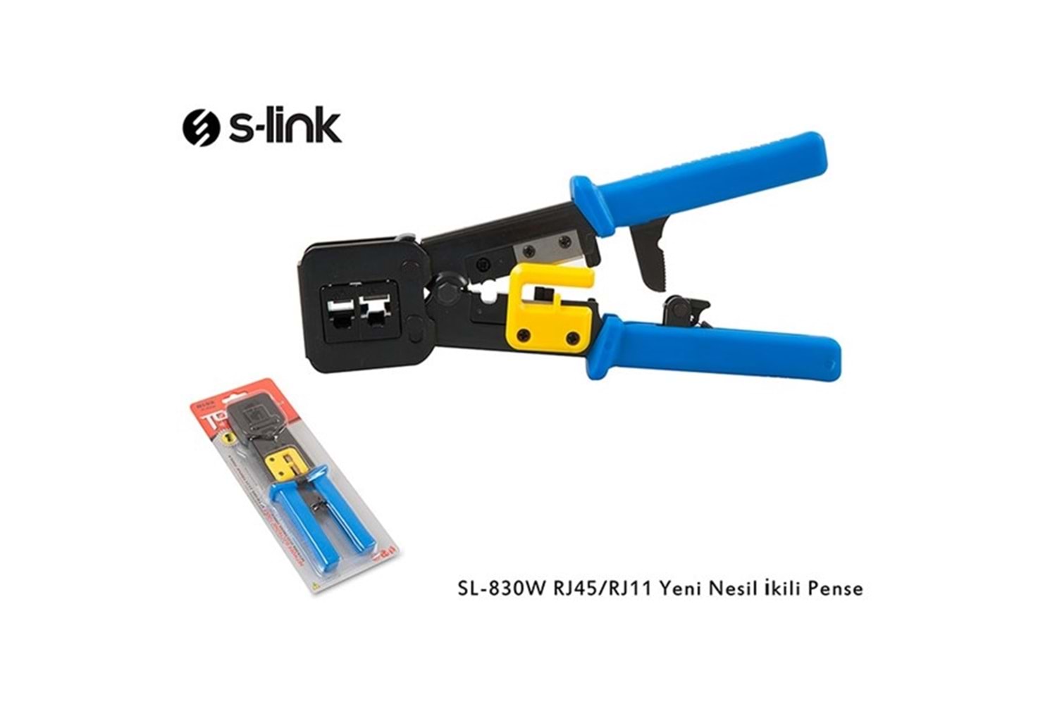 S-LINK SL-830W 8P8C/RJ-45, 6P4C/RJ11 Kablo Sıkma Pensesi Yeni Nesil