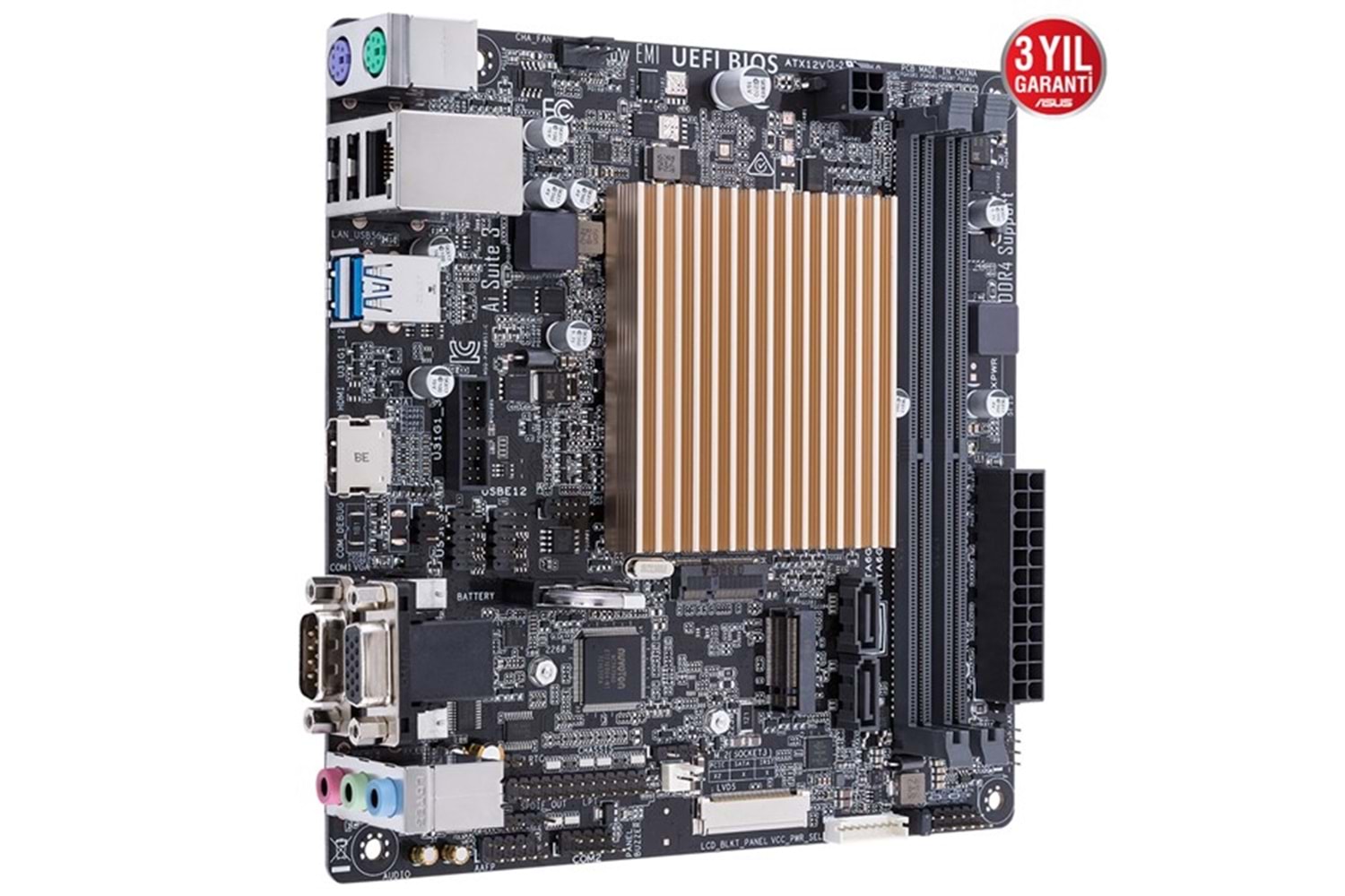 ASUS PRIME J4005I-C DDR4 M2 PCIe NVME HDMI mITX Dahili İşlemci