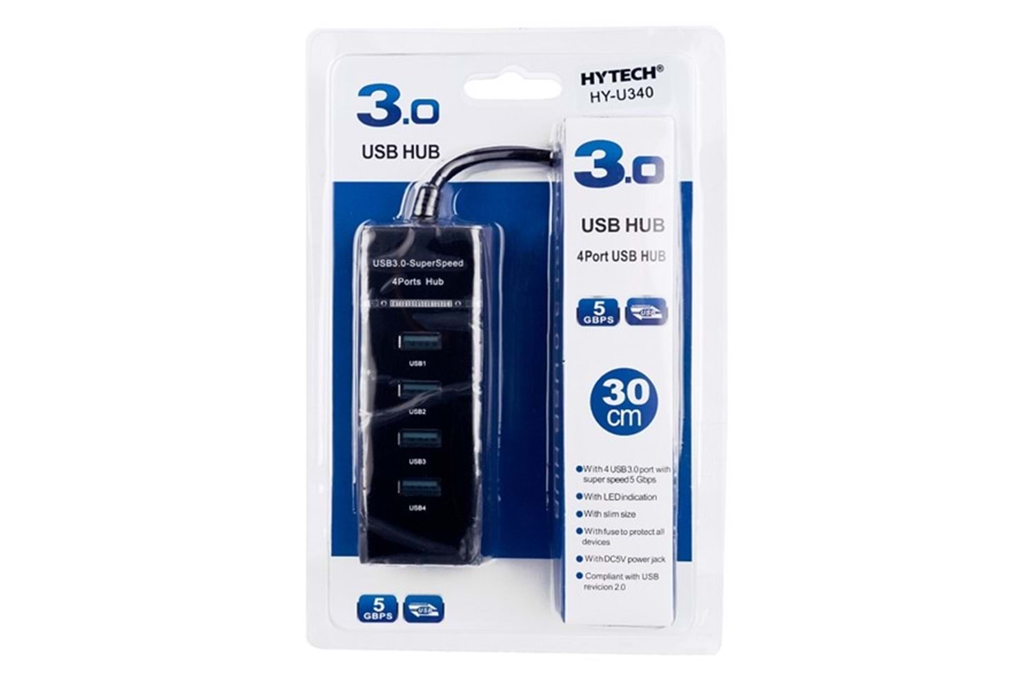 HYTECH HY-U340 4port USB 3.0 Siyah USB Çoklayıcı Hub