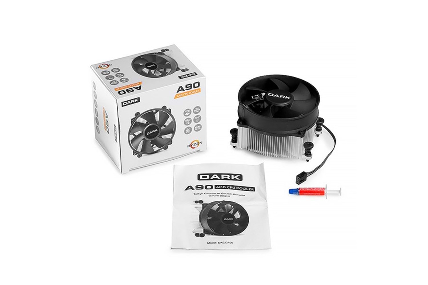 DARK 90mm A90 DKCCA90 Hava Soğutmalı AM4-AM5 İşlemci Fanı