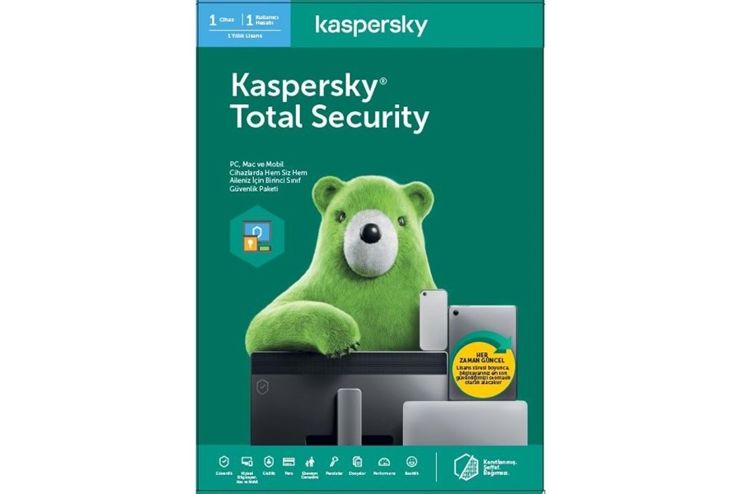 KASPERSKY Total Security Trk Kutu 1yıl 1kullanıcı