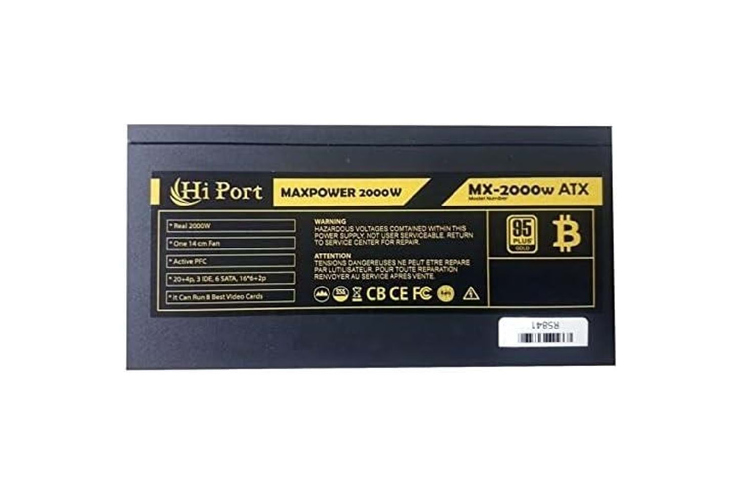 HIPORT 2000W 95+ BRONZE MX2000ATX 12cm Fanlı Power Supply Mining