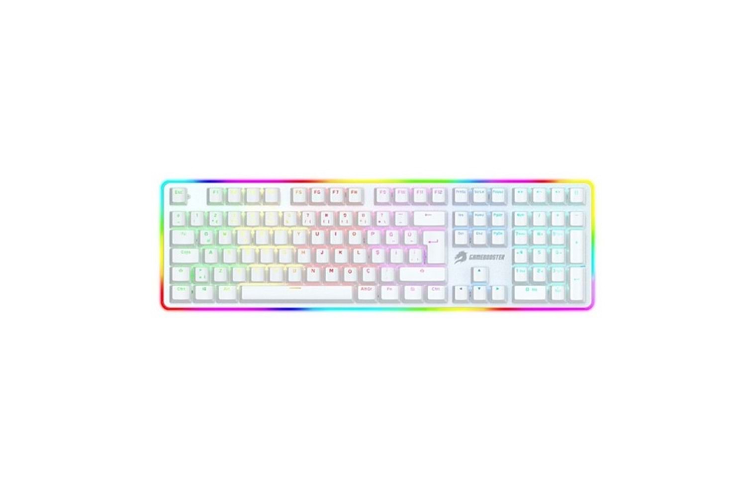 GameBooster G918 USB Q Trk RGB Mekanik Beyaz Gaming Klavye GB-G918R-WH