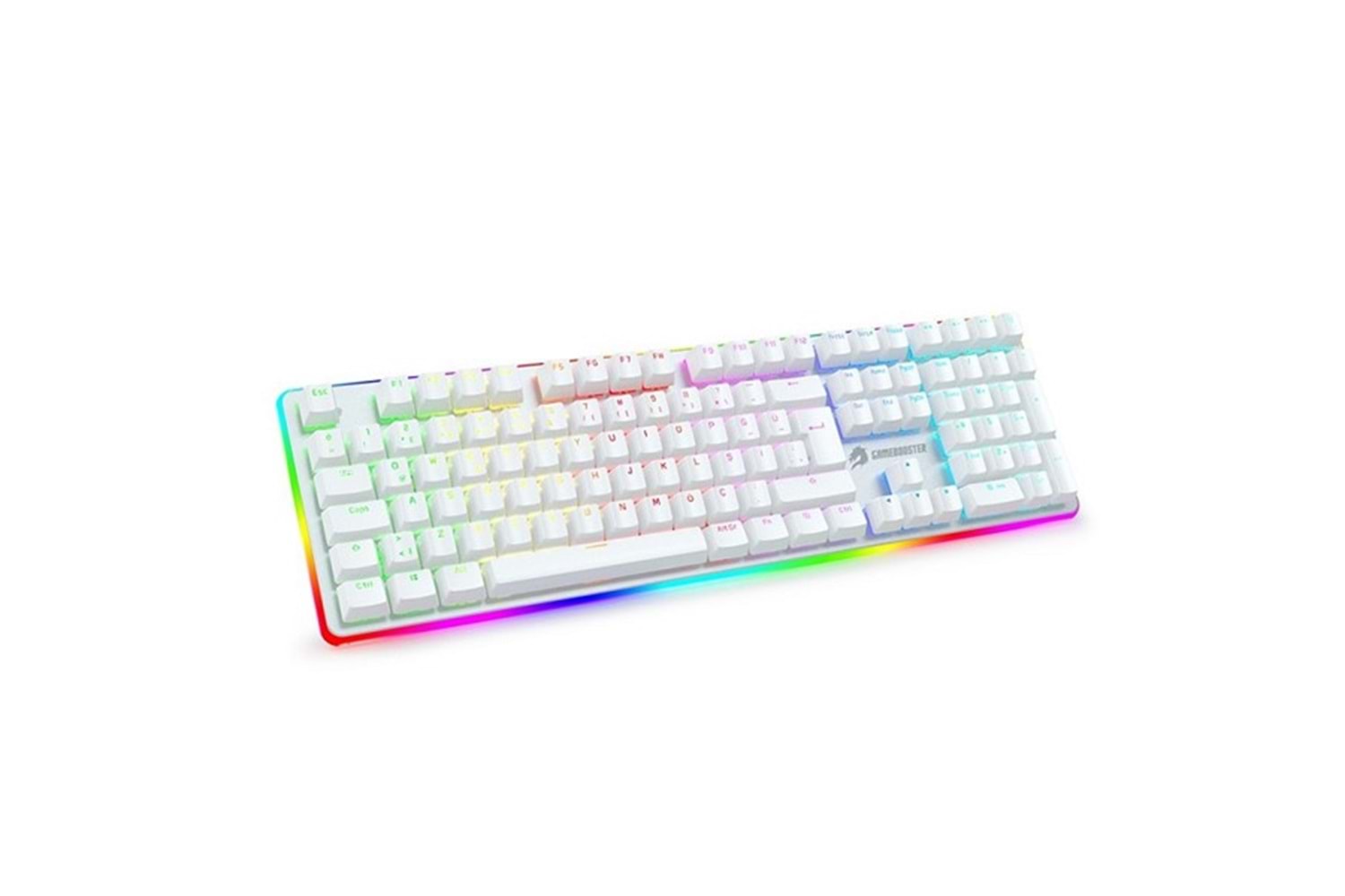 GameBooster G918 USB Q Trk RGB Mekanik Beyaz Gaming Klavye GB-G918R-WH