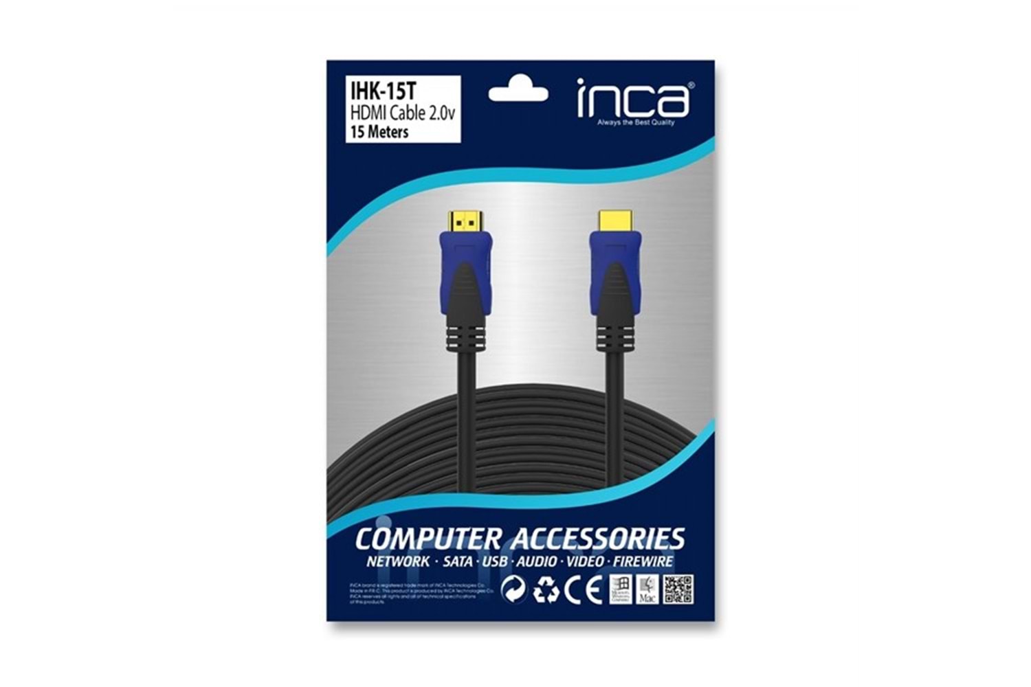 INCA IHK-15T 15metre HDMI Görüntü Kablosu 2.0v 2K