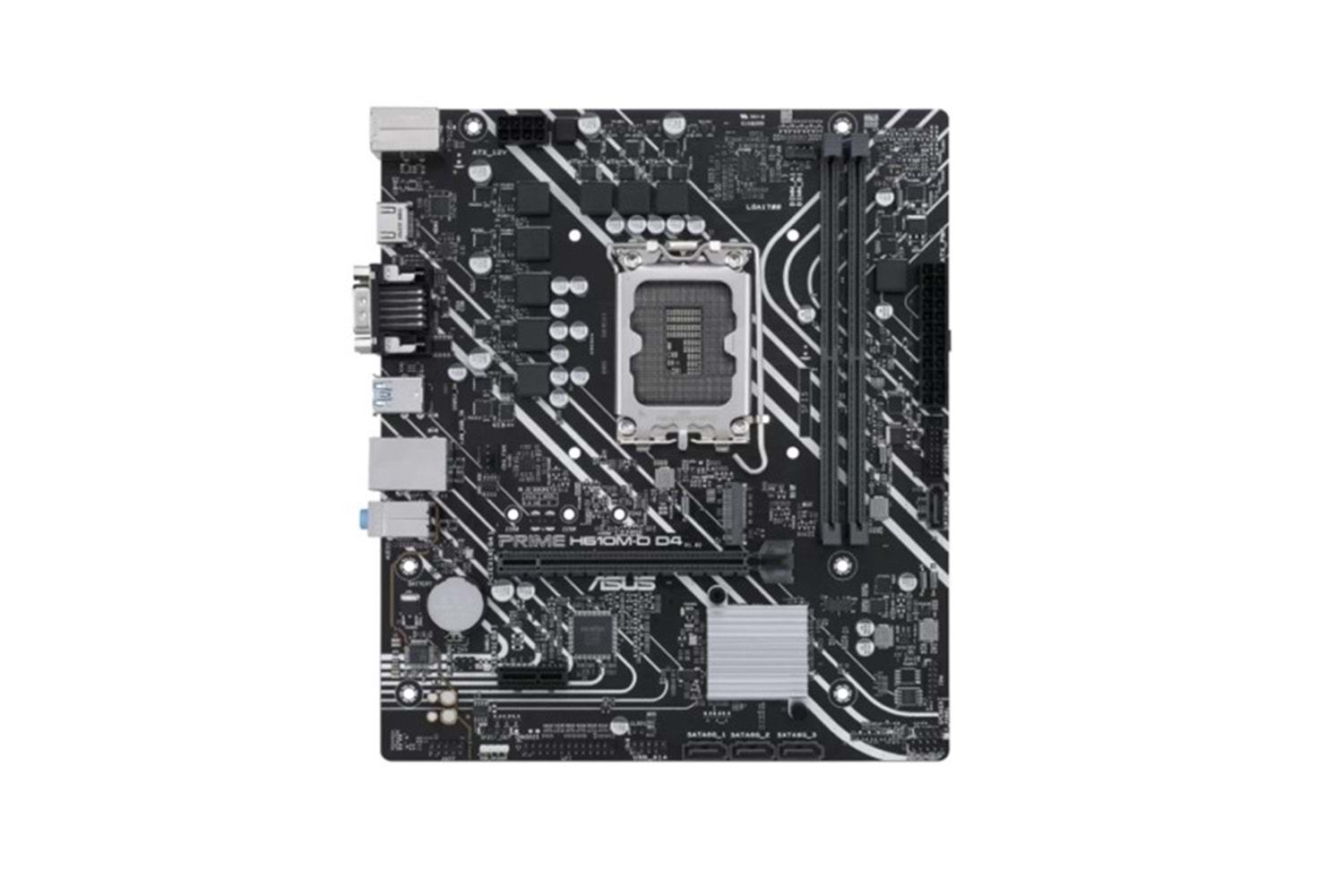 ASUS PRIME H610M-D D4 DDR4 M2 PCIe NVME HDMI PCIe 16X v4.0 1700p mATX Seri Port