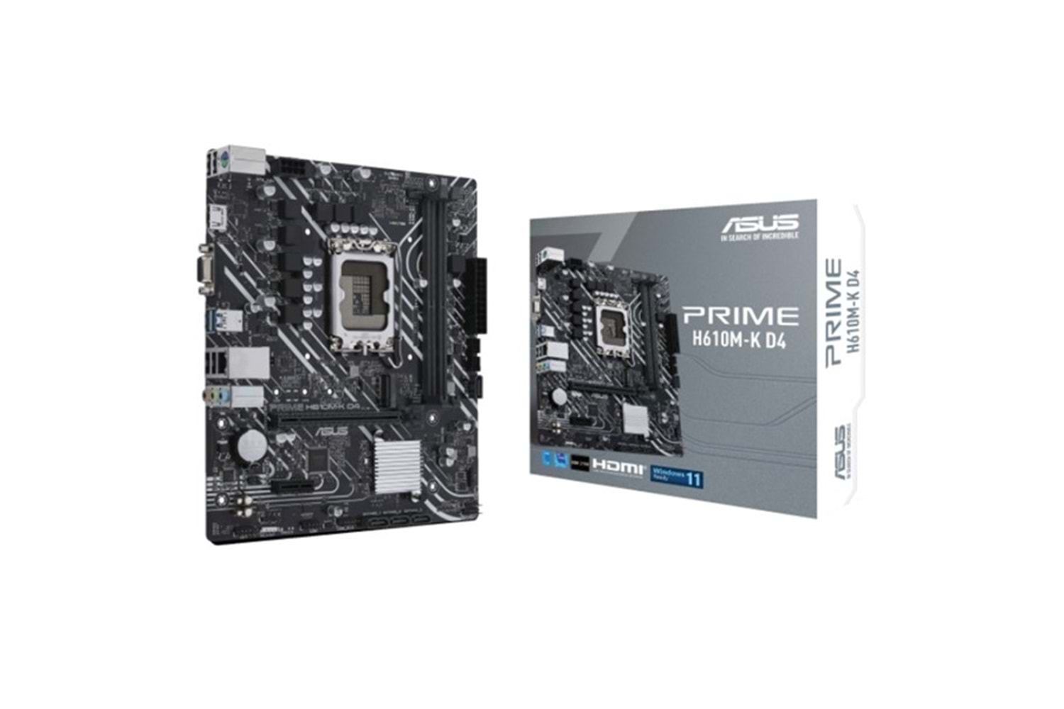 ASUS PRIME H610M-K D4 DDR4 M2 PCIe NVME HDMI PCIe 16X v4.0 1700p mATX