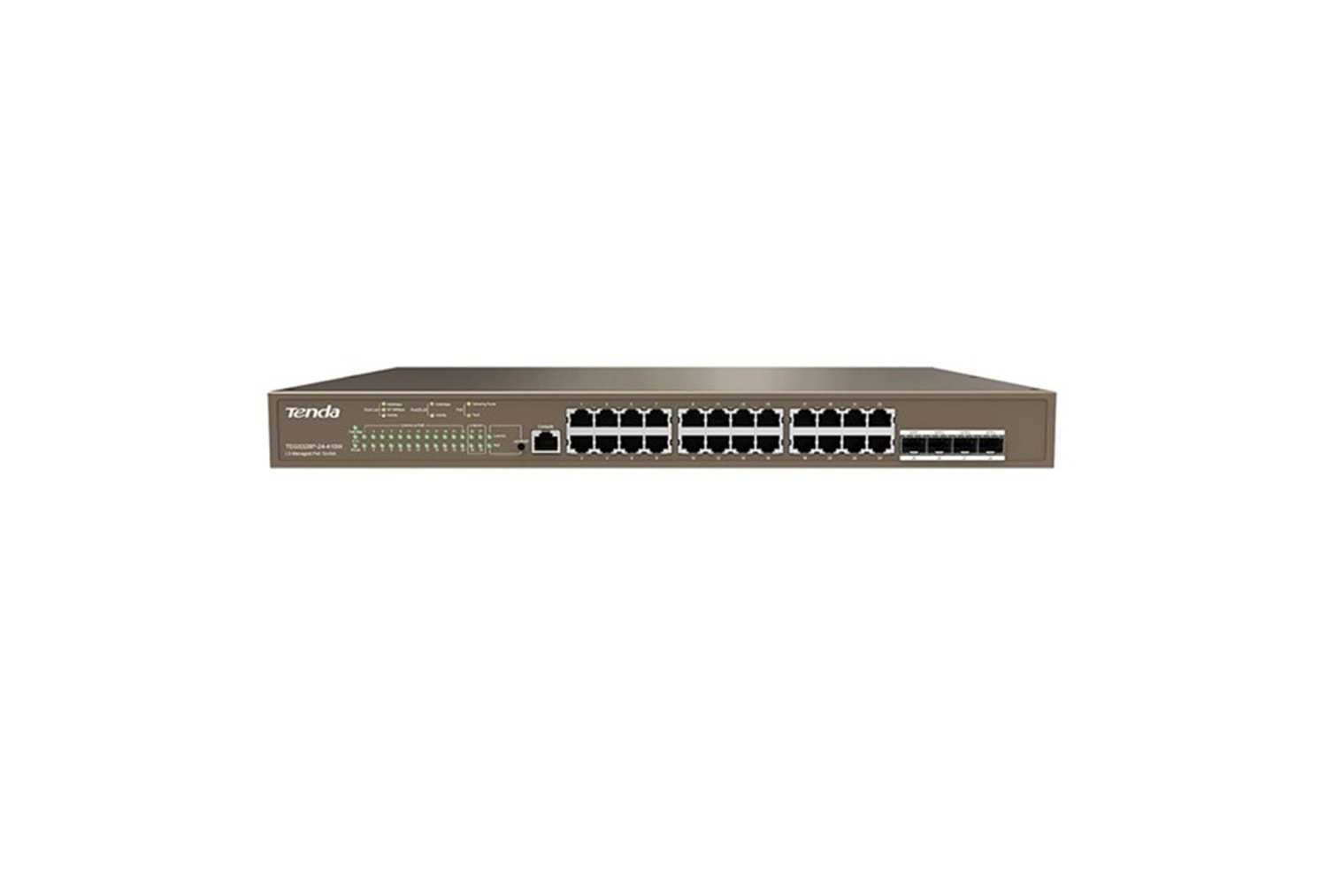 TENDA 24port 410W FULL PoE TEG5328P-24-410W GIGABIT 4X SFP Yönetilebilir Switch RackMount