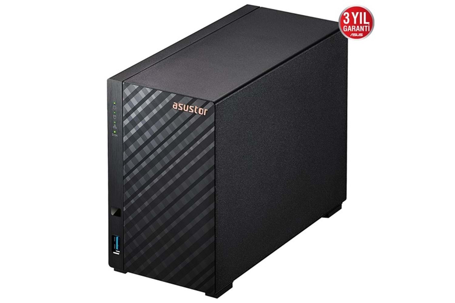 ASUSTOR AS1102T REALTEK QC 1 GB RAM- 2-diskli Nas Server (Disksiz)