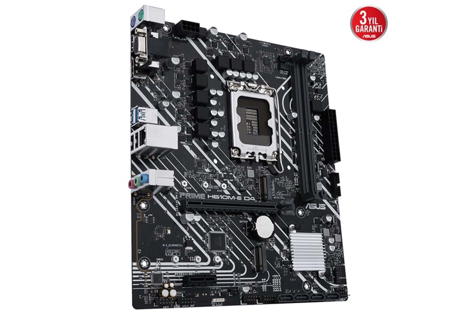 ASUS PRIME H610M-E/CSM D4 DDR4 M2 PCIe NVME HDMI DP PCIe 16X v4.0 1700p mATX Kurumsal Anakart