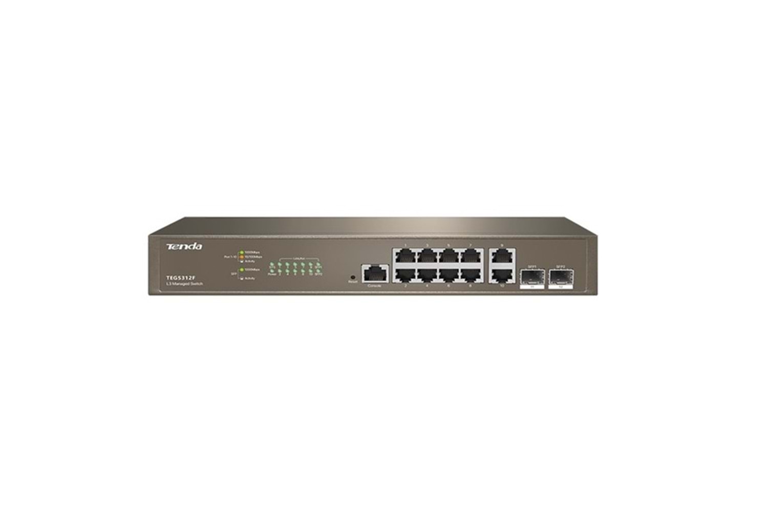 TENDA 10port TEG5312F GIGABIT 2X SFP Yönetilebilir Switch Masaüstü