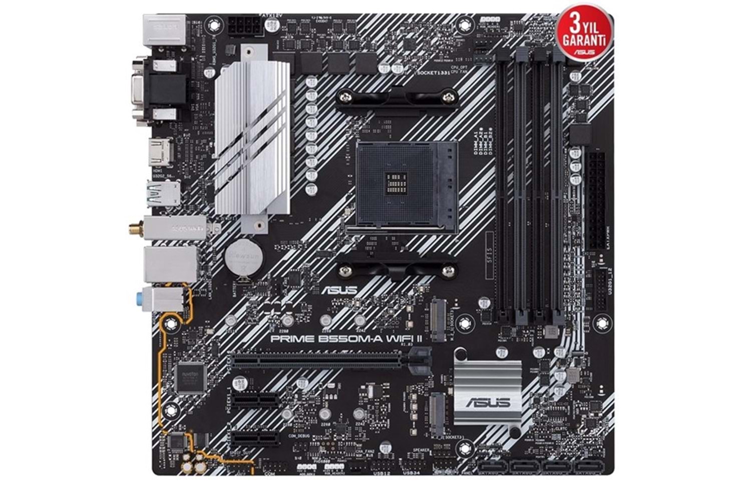 ASUS PRIME B550M-A WIFI II DDR4 HDMI DVI PCIe 16X v4.0 AM4 mATX