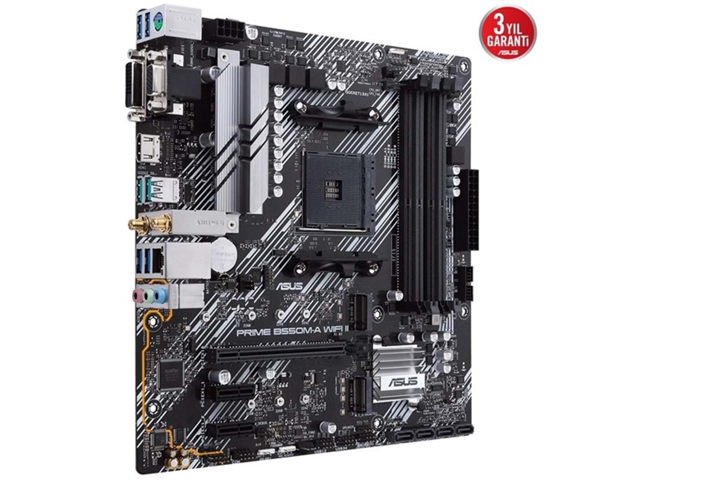 ASUS PRIME B550M-A WIFI II DDR4 HDMI DVI PCIe 16X v4.0 AM4 mATX
