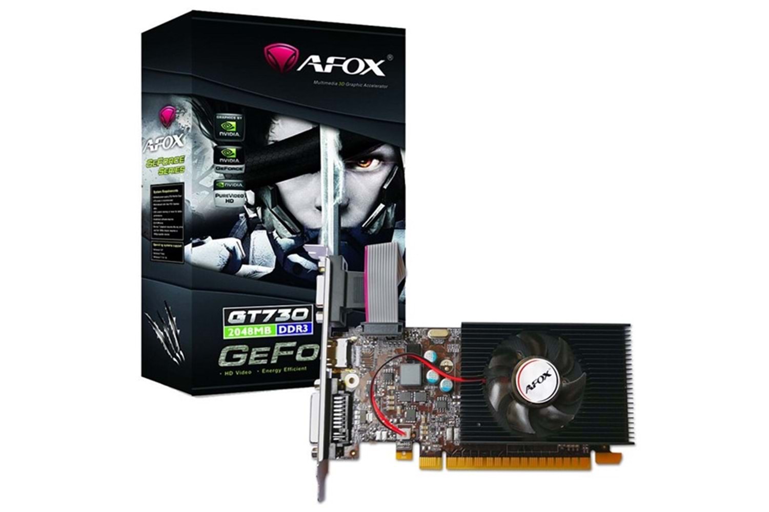 AFOX GT730 2GB AF730-2048D3L6 DDR3 128bit HDMI DVI PCIe 16X v2.0