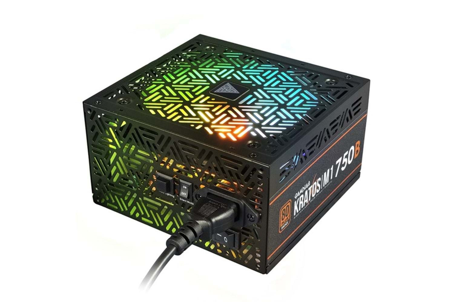 GAMDIAS 750W 80 BRONZE KRATOS M1-750B 12cm RGB Fanlı Power Supply