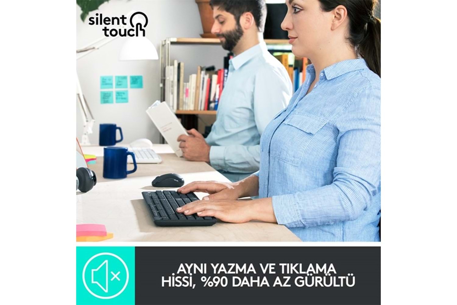 LOGITECH MK295 Kablosuz Q Trk Sessiz Siyah Multimedya Klavye - Mouse Set 920-009804