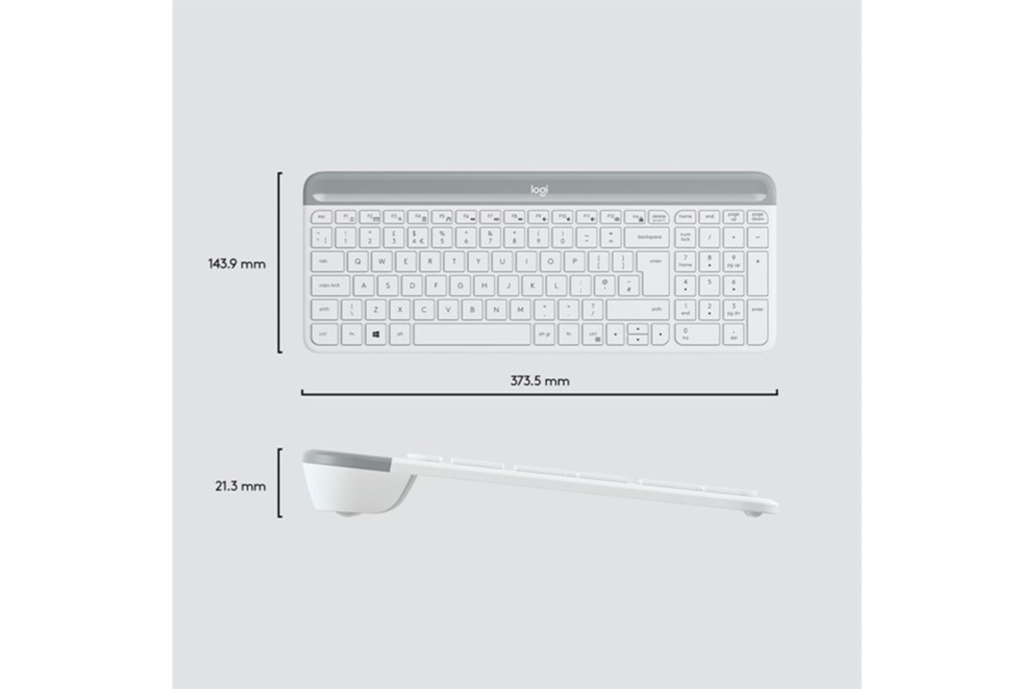 LOGITECH MK470 Kablosuz Q Trk Beyaz Multimedya Klavye - Mouse Set 920-009436