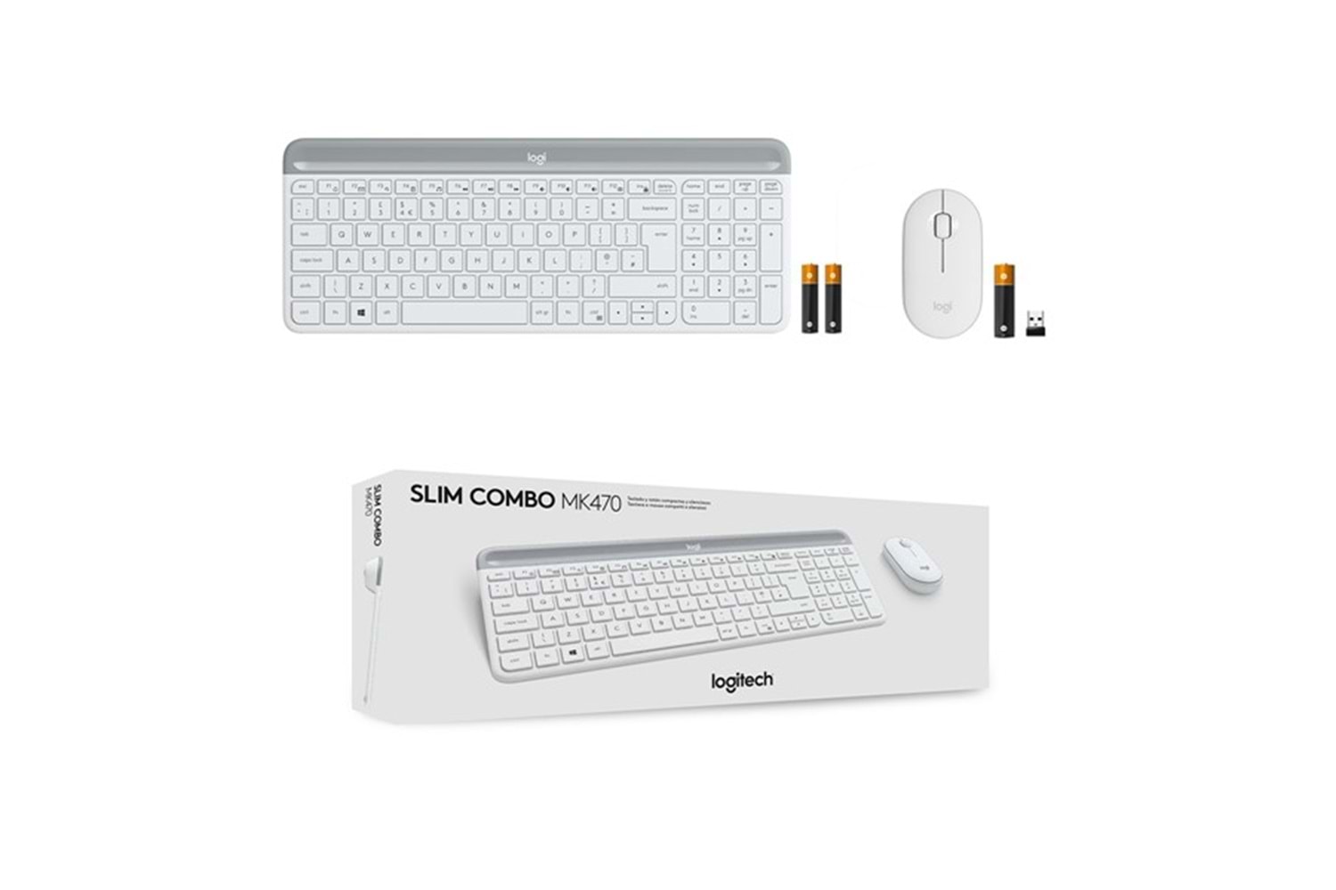 LOGITECH MK470 Kablosuz Q Trk Beyaz Multimedya Klavye - Mouse Set 920-009436