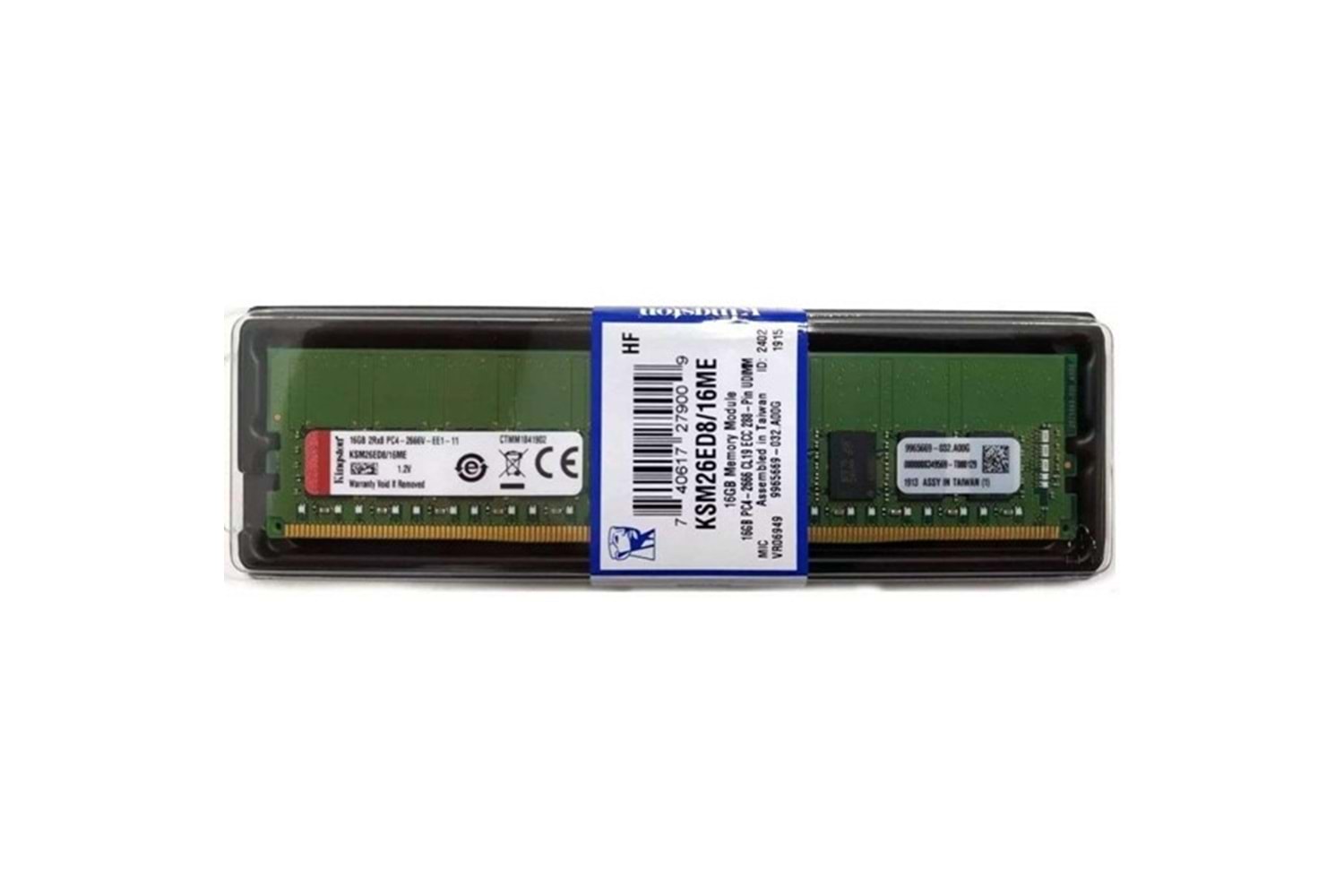 KINGSTON DDR4 ECC UDIMM 16GB 2666Mhz KSM26ED8/16HD 2Rx8 Sunucu Ram