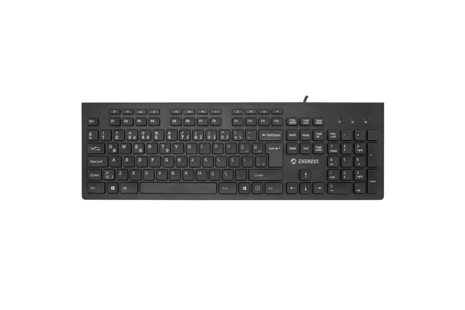 EVEREST DLK-180 USB Q Trk Siyah Multimedya Klavye