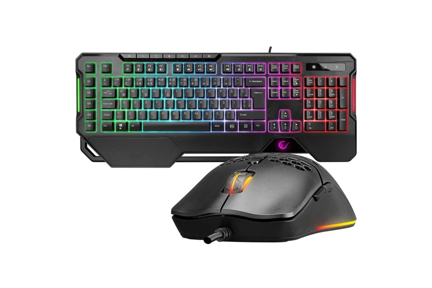 RAMPAGE Elemental USB Q Trk Siyah Gaming Klavye - Mouse Set KM-R96