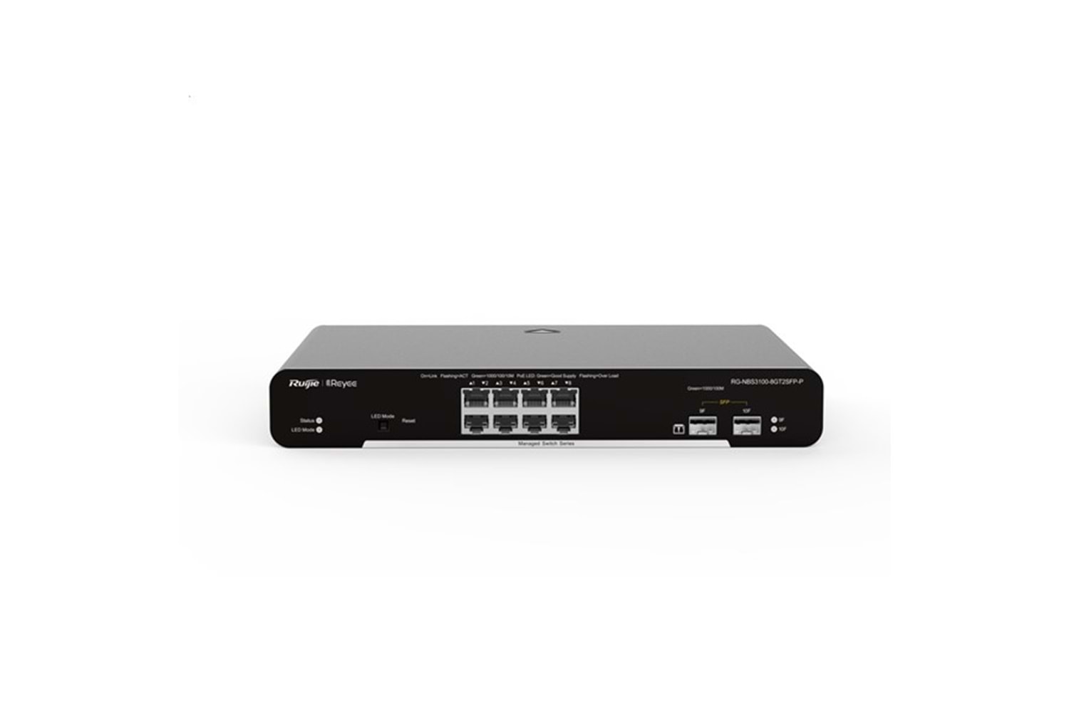 RUIJIE 8port 125w FULL PoE RG-NBS3100-8GT2SFP-P GIGABIT 2X SFP Yönetilebilir Switch