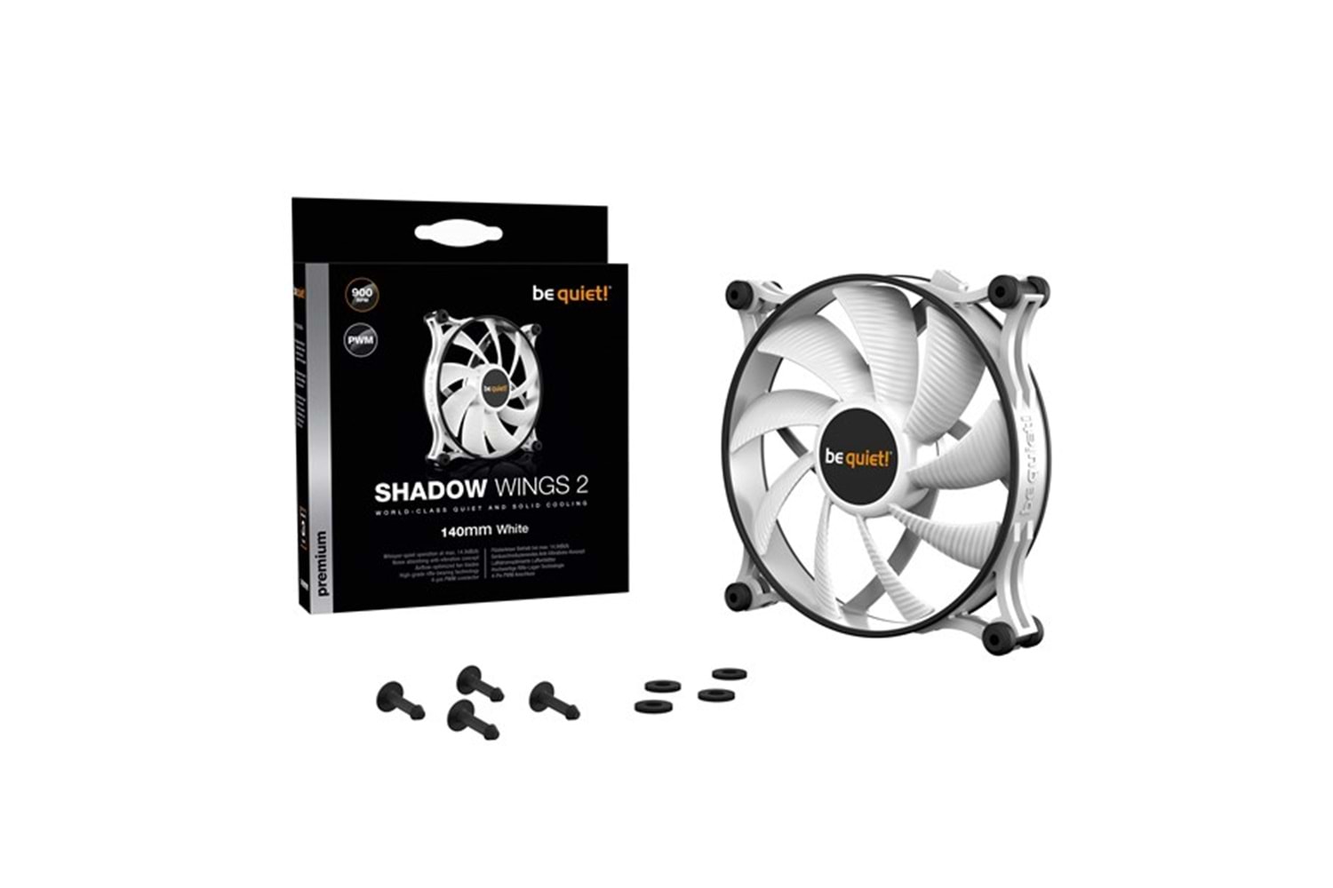 BE QUIET Shadow Wings BL091 140mm Kasa Fan Beyaz