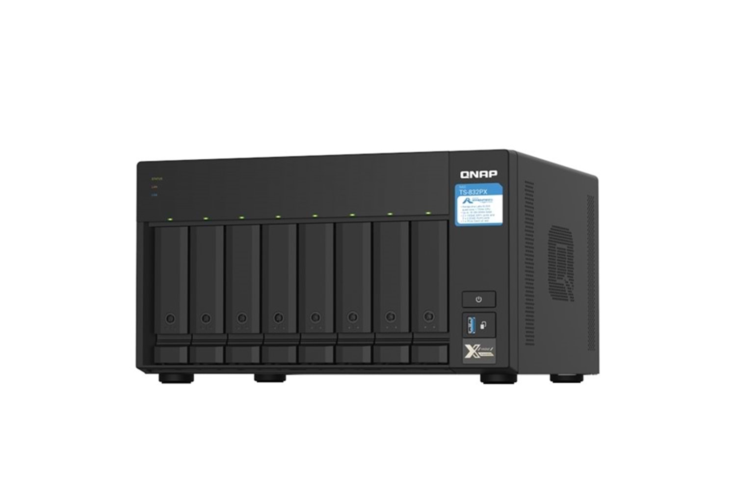 QNAP TS-832PX-4G ALPINE AL324 QC 4GB RAM- 8-diskli Nas Server (Disksiz)