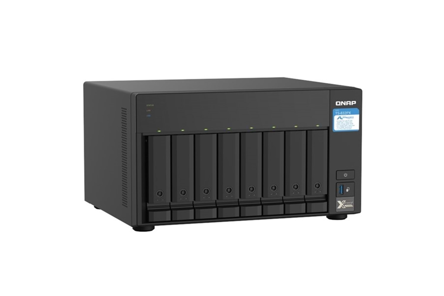 QNAP TS-832PX-4G ALPINE AL324 QC 4GB RAM- 8-diskli Nas Server (Disksiz)