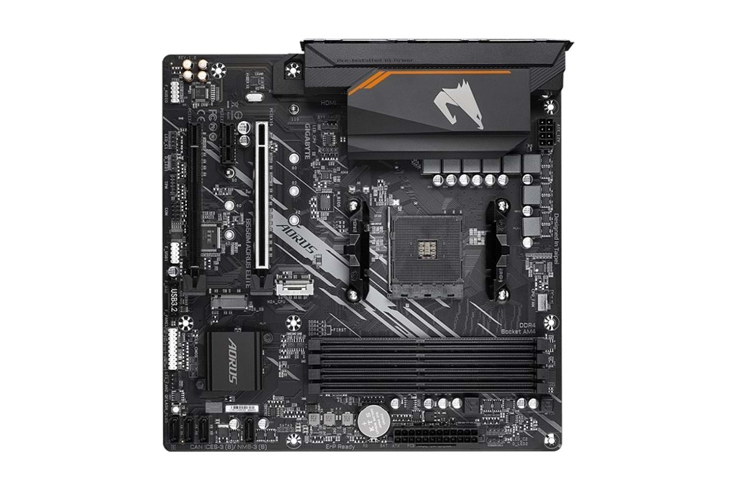 GIGABYTE B550M AORUS ELITE DDR4 HDMI DVI PCIe 16X v4.0 AM4 ATX