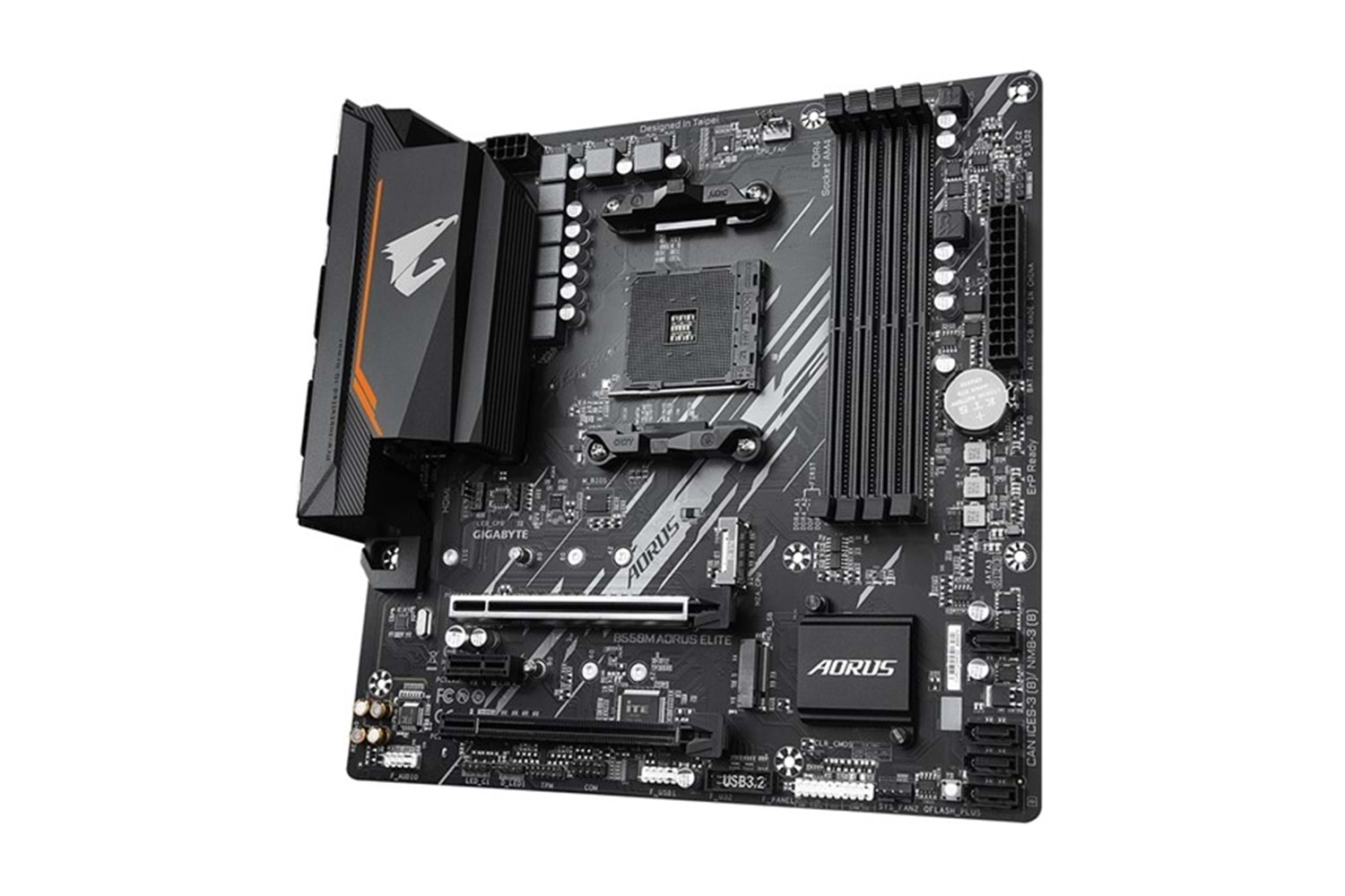 GIGABYTE B550M AORUS ELITE DDR4 HDMI DVI PCIe 16X v4.0 AM4 ATX
