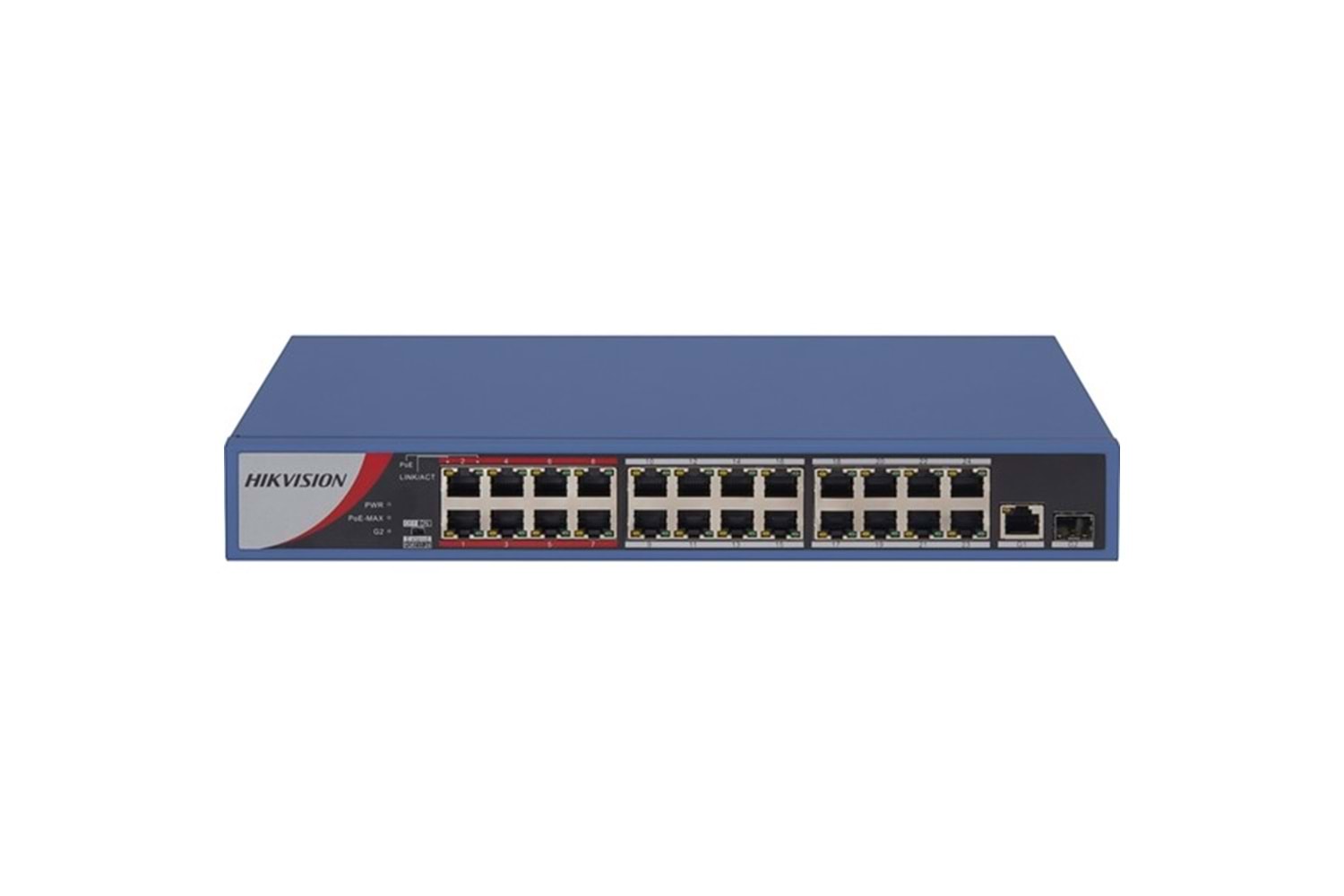 HIKVISION 24port 230w FULL PoE DS-3E0326P-E/M(B) 10/100 1X-UPLINK Yönetilemez Switch