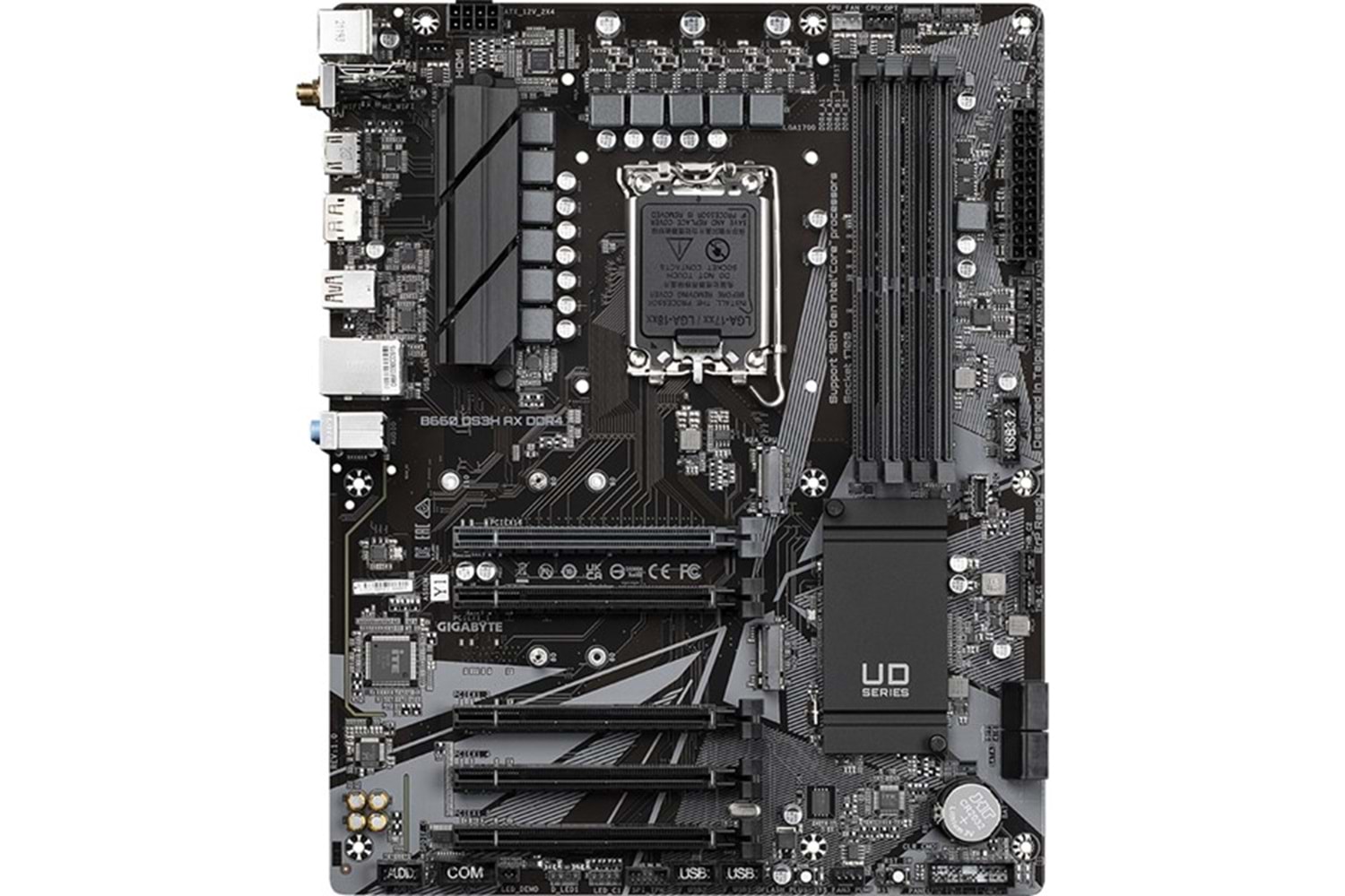 GIGABYTE B660 DS3H AX WIFI-6E DDR4 HDMI DP PCIe 16X v4.0 1700p ATX
