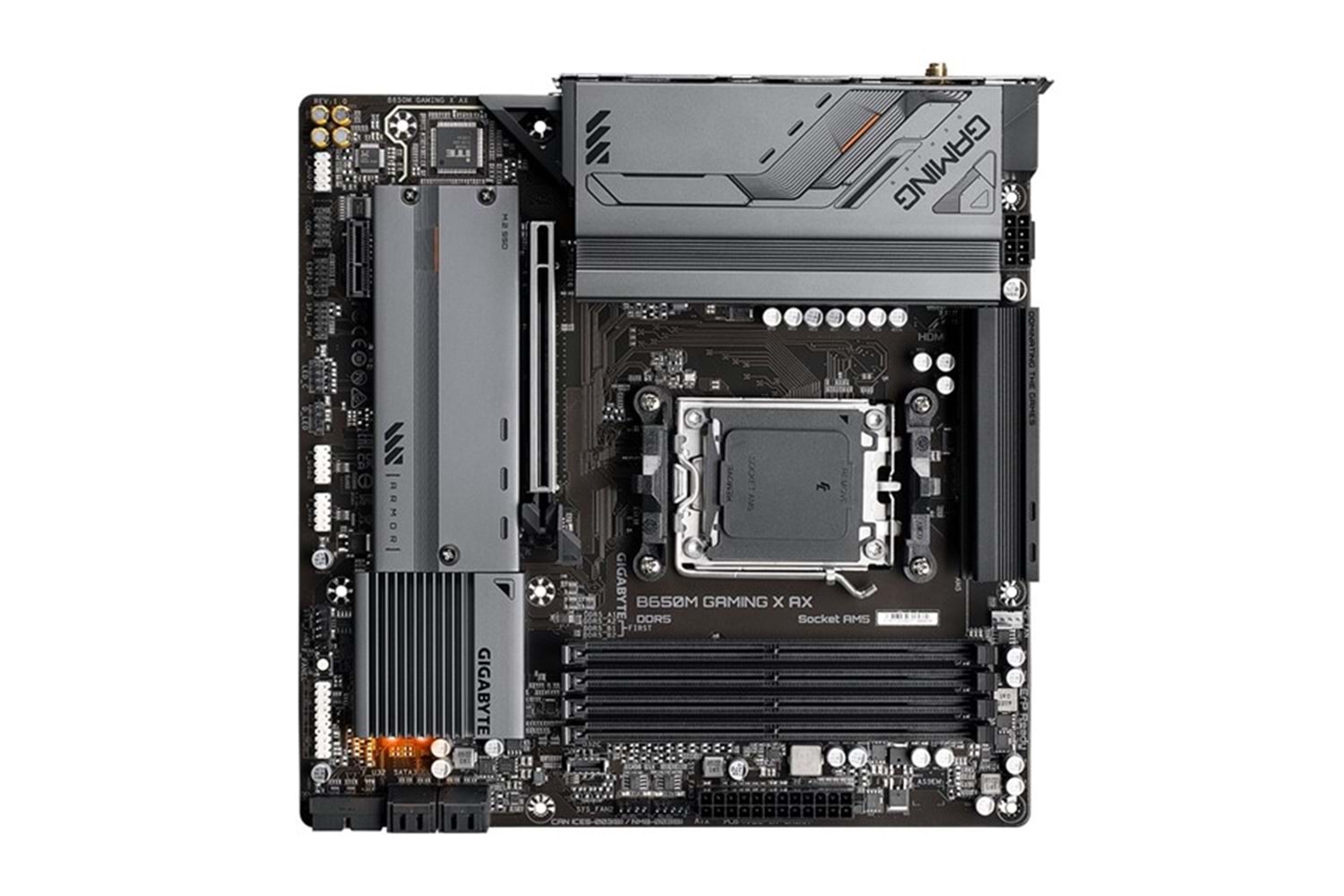 GIGABYTE B650M GAMING X AX WIFI-6E DDR5 HDMI DP PCIe 16X v4.0 AM5 mATX