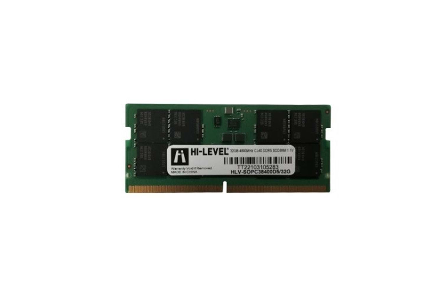 HI-LEVEL 32GB DDR5 4800MHZ CL40 NOTEBOOK RAM VALUE HLV-SOPC38400D5/32G