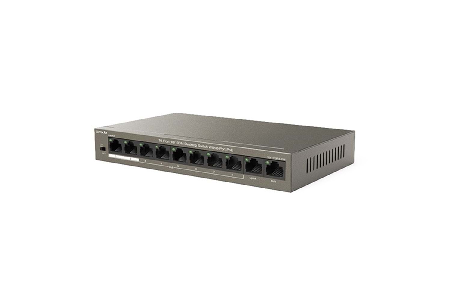 TENDA 8port 63w FULL PoE TEF1110P-8-63W 10/100 Yönetilemez Switch