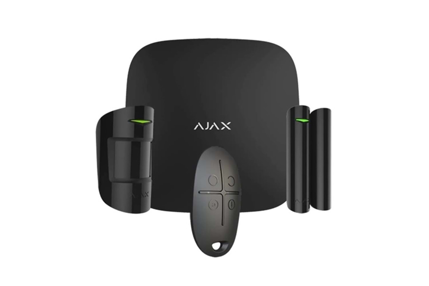 AJAX Starter Hub Kit Kablosuz Alarm Seti Keypad Yok Siyah