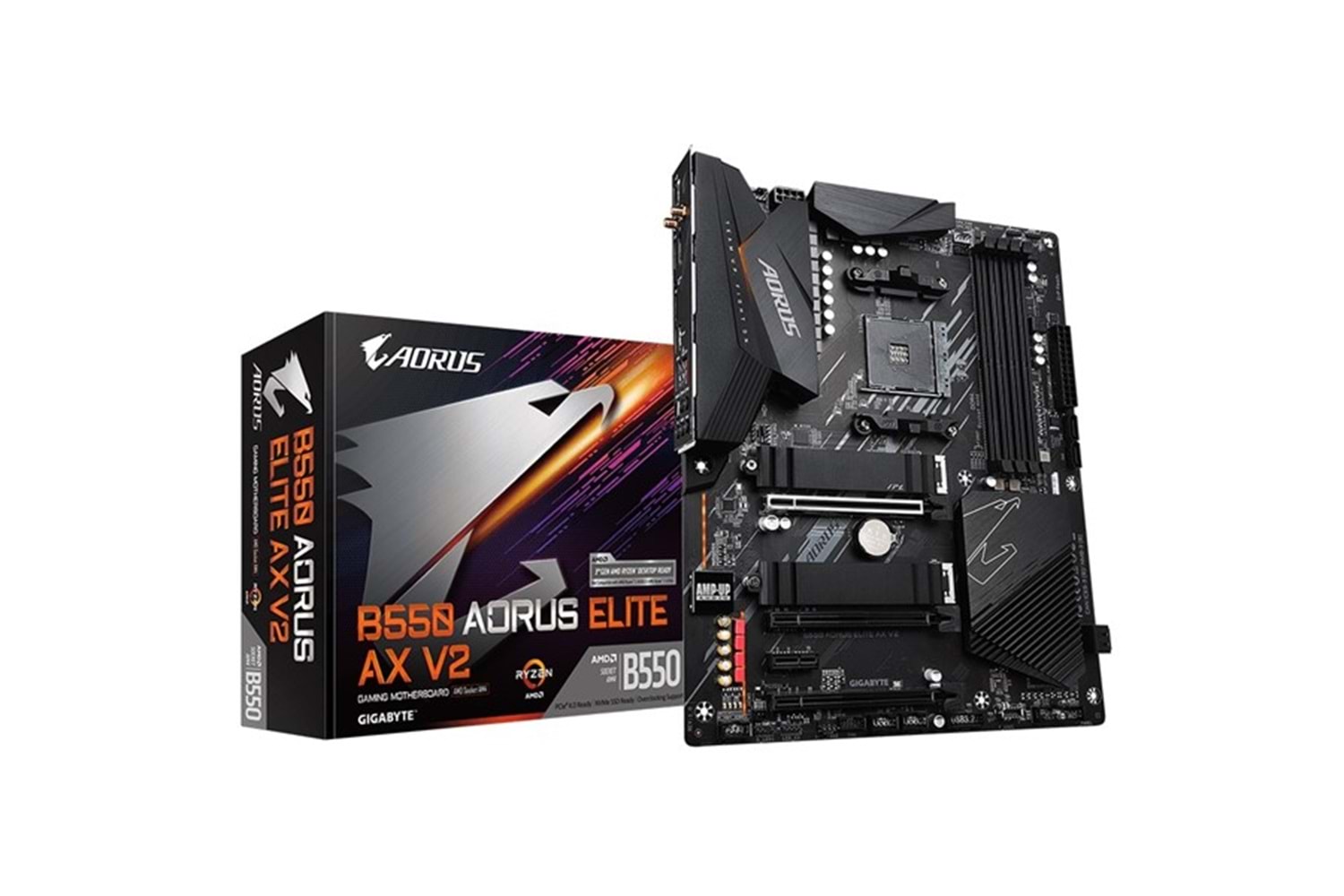GIGABYTE B550 AORUS Elite AX V2 DDR4 HDMI DP PCIe 16X v4.0 AM4 ATX