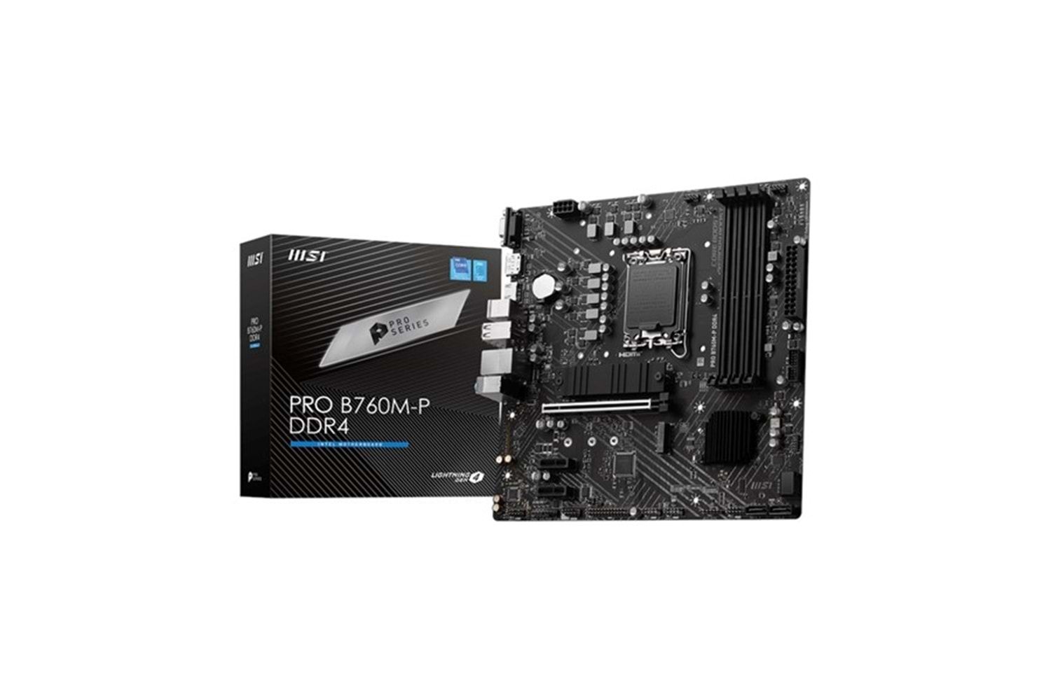 MSI PRO B760M-P DDR4 HDMI DP PCIe 16X v4.0 1700p mATX